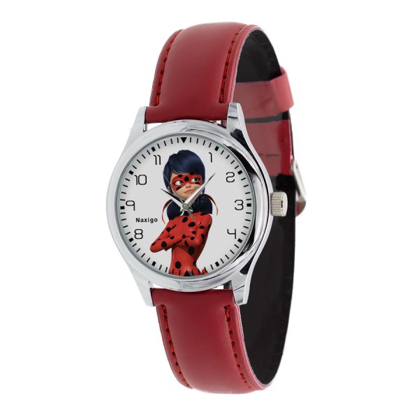 ساعت مچی عقربه ای ناکسیگو طرح لیدی باگ مدل GE10113