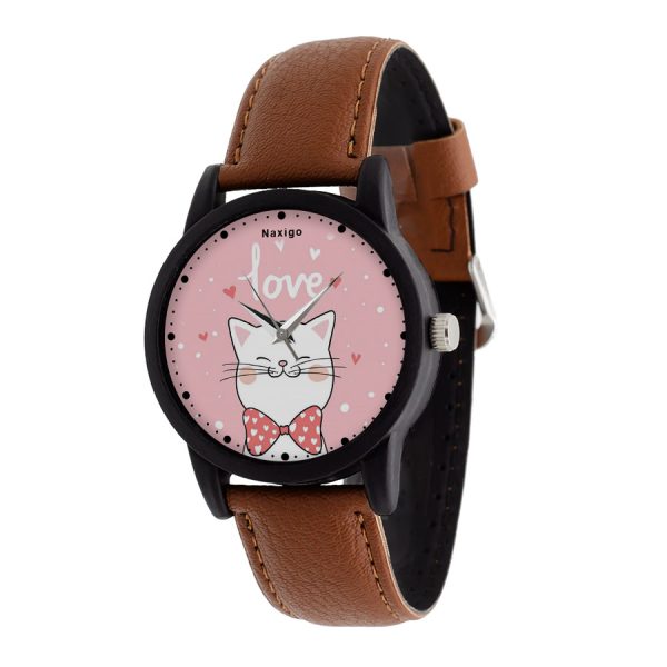 ساعت مچی عقربه ای ناکسیگو طرح Love مدل AD10008