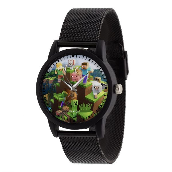 ساعت مچی عقربه ای ناکسیگو طرح ماینکرفت مدل AH10122