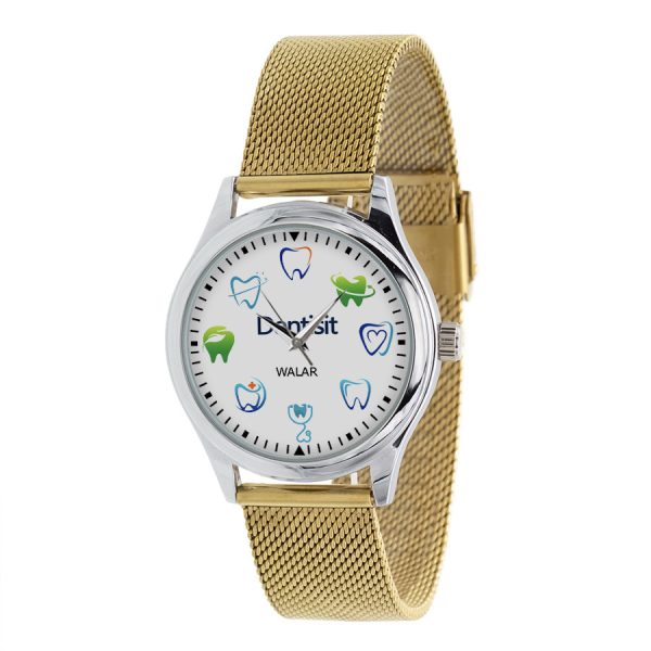 ساعت مچی عقربه ای ناکسیگو طرح دندانپزشکی مدل GM10093