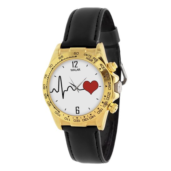 ساعت مچی عقربه ای ناکسیگو طرح ضربان قلب مدل DA10044