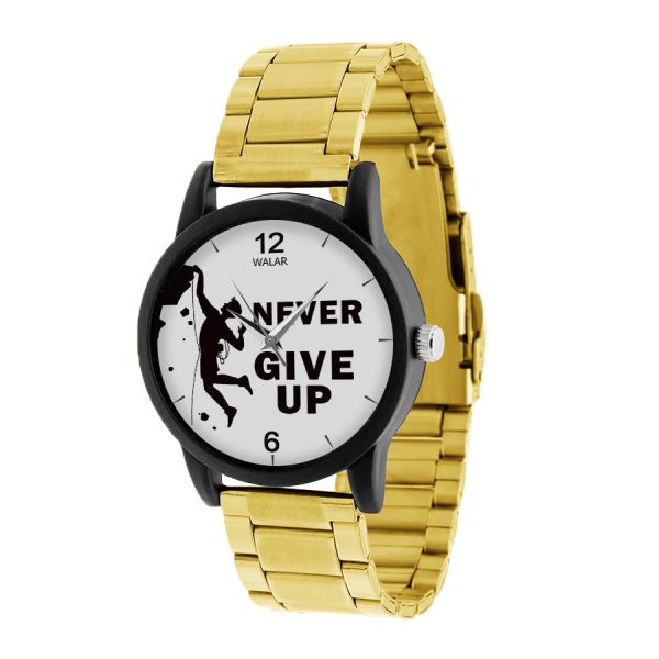 ساعت مچی عقربه ای ناکسیگو طرح Never Give Up مدل AR10016