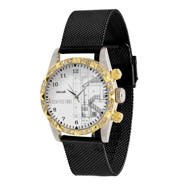 ساعت مچی عقربه ای ناکسیگو طرح معماری مدل FH10077