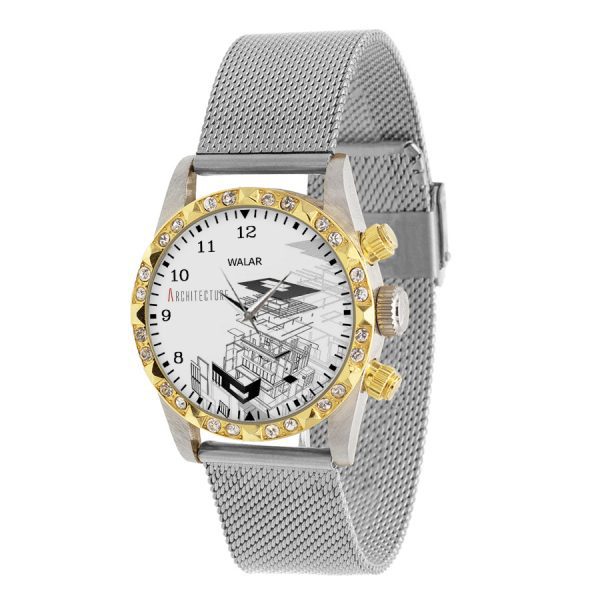 ساعت مچی عقربه ای ناکسیگو طرح معماری مدل FK10078