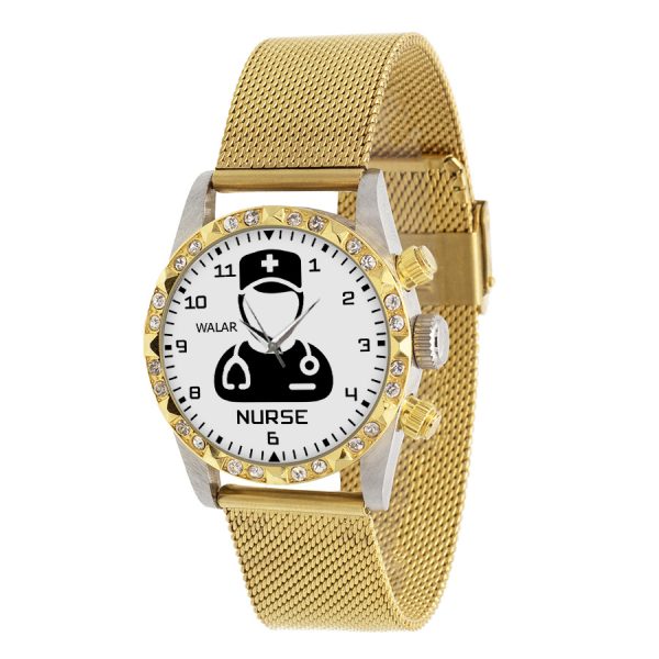 ساعت مچی عقربه ای ناکسیگو طرح پرستاری مدل FM10079