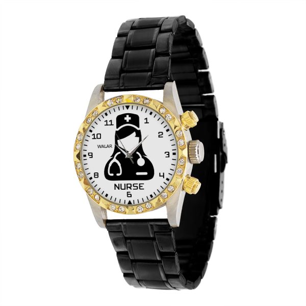 ساعت مچی عقربه ای ناکسیگو طرح پرستاری مدل FN10080